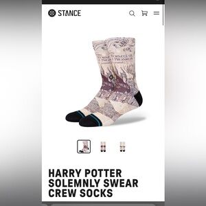 Stance Harry Potter Marauders Map Solemnly Swear Crew Socks